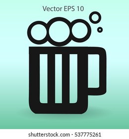 Glass of beer icon,Vector illustration