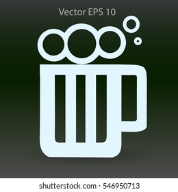 Glass of beer icon,Vector illustration