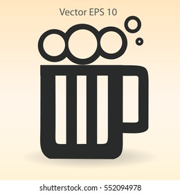 Glass of beer icon,Vector illustration