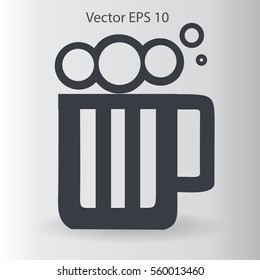 Glass of beer icon,Vector illustration