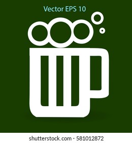 Glass of beer icon,Vector illustration