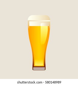 Glass of beer illustration