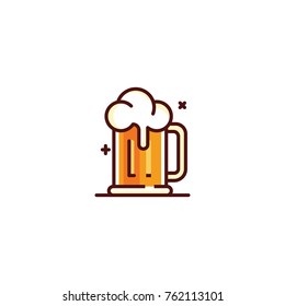 Glass beer illustration