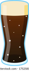 Glass Beer Illustration: Dark Beer