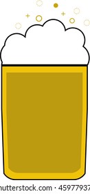 Glass of beer illustration in vector
