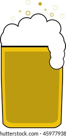 Glass of beer illustration in vector
