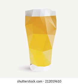 Glass of beer isolated