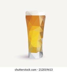 Glass of beer isolated