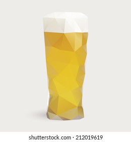 Glass of beer isolated