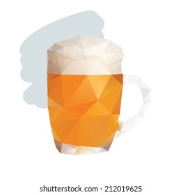 Glass of beer isolated