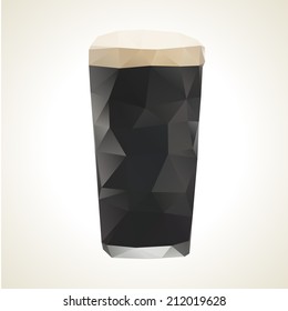 Glass of beer isolated