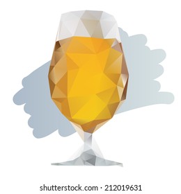 Glass of beer isolated
