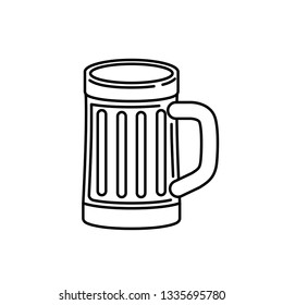glass with beer isolated icon