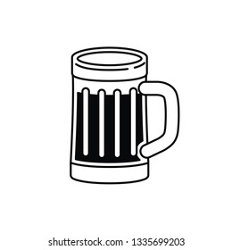 glass with beer isolated icon