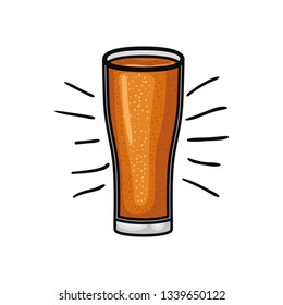 glass with beer isolated icon