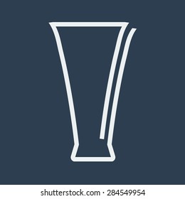 Glass for Beer or Juice from the Lines.Vector illustration