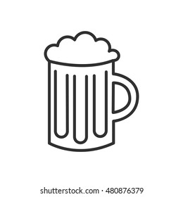 glass of beer linear icon