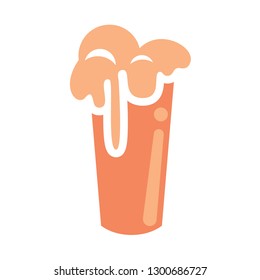 glass beer logo, beer froth on the little glass