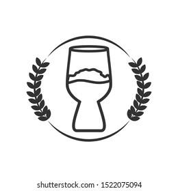 glass of beer oktoberfest icon vector illustration design