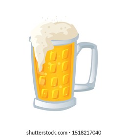 a glass of beer for oktoberfest illustration design clip art