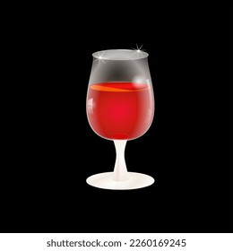 glass of beer on black background