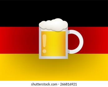 glass of beer on germany flag