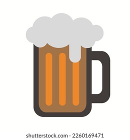 glass of beer on white background 