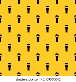 Glass of beer pattern seamless vector repeat geometric yellow for any design