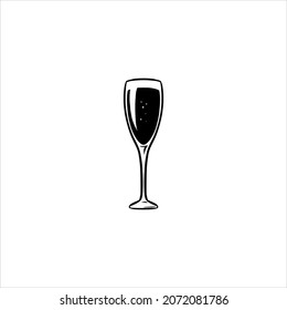 glass beer silhouette retro vintage