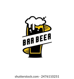 A glass of beer vector