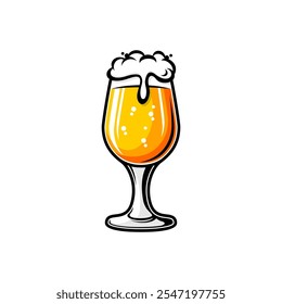 A glass of beer vector 