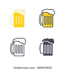 Glass of Beer vector icon