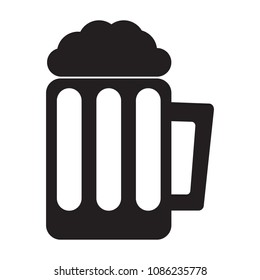 Glass of beer vector icon