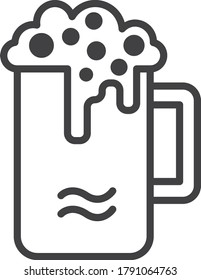 Glas Bier-Vektorsymbol