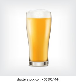 Glass of beer. Vector icon. EPS10 vector