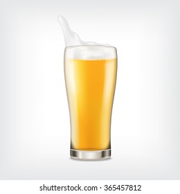 Glass of beer. Vector icon. EPS10 vector