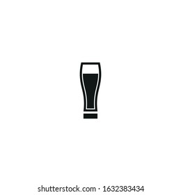 glass of beer vector icon on white background