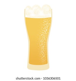 Glass of beer vector illustration