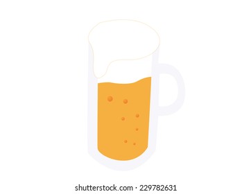 A glass of beer, vector illustration