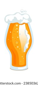 Glass With Beer Vector Illustration