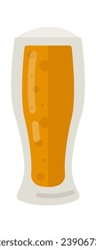 Glass With Beer Vector Illustration