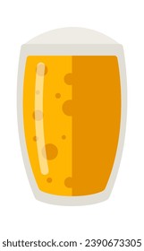 Glass With Beer Vector Illustration