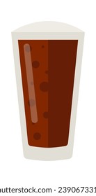 Ilustración Del Vector De Cerveza Con Vidrio