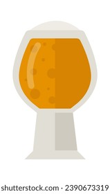 Glass With Beer Vector Illustration