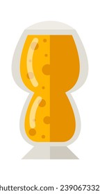Glass With Beer Vector Illustration