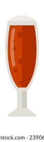 Ilustración Del Vector De Cerveza Con Vidrio
