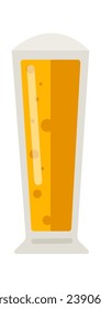 Ilustración Del Vector De Cerveza Con Vidrio