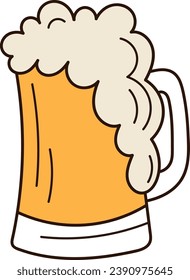 Glass With Beer Vector Illustration