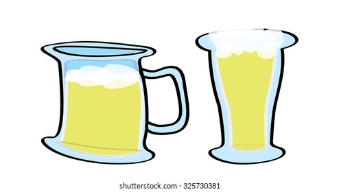 a glass of beer vector illustration