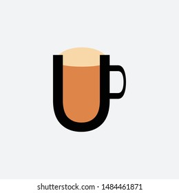 Glass of beer vector illustration. Glass of beer icon eps 10